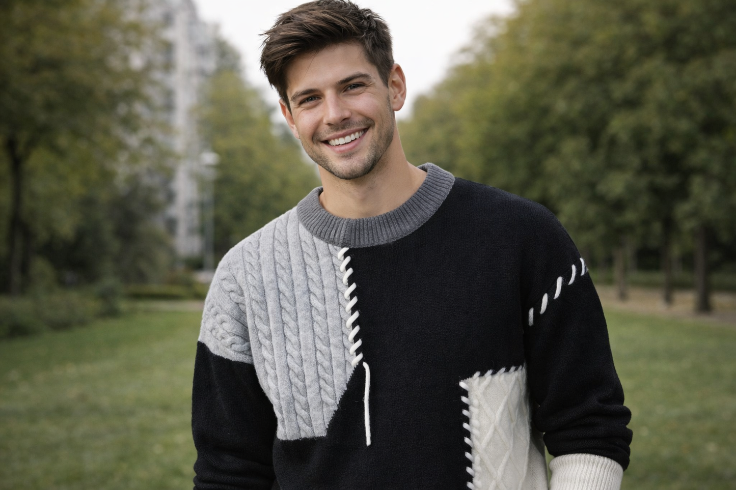 Patchwork Pullover – Modernes Design